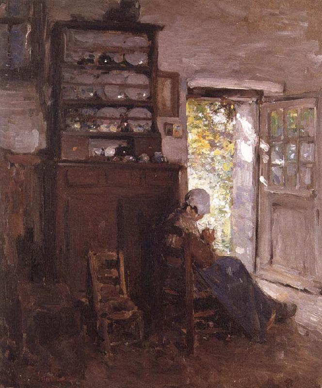 Nicolae Grigorescu Interior in Vitre oil painting image